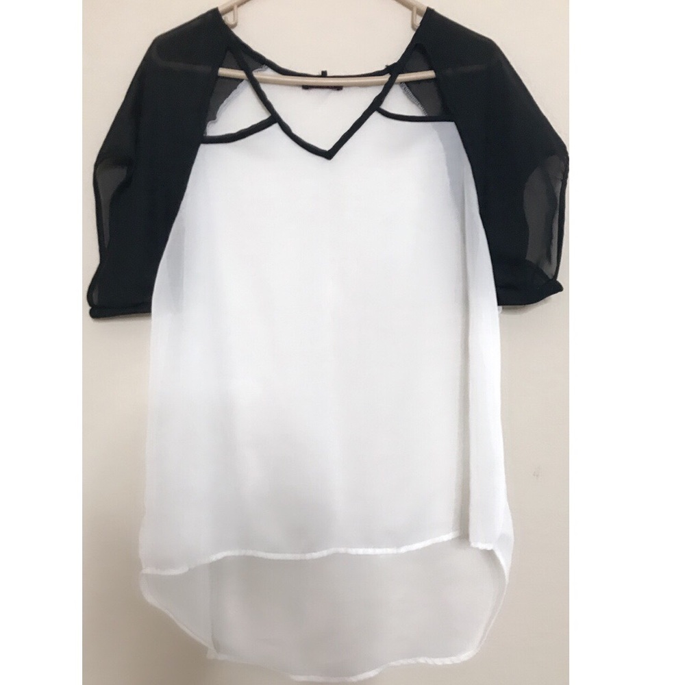 Black and white Blush blouse.